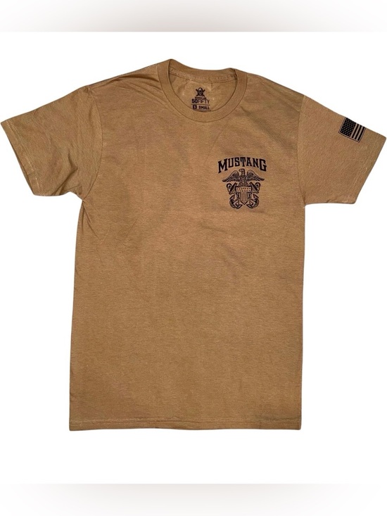 50Fifty Other - The Navy Mustang LDO/ CWO T-Shirt. Size XL. Color: Coyote Brown.